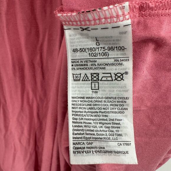 GAP Size Large Dress Pink Sleeveless Sheath Straight Summer Solid Basic - Picture 4 of 4